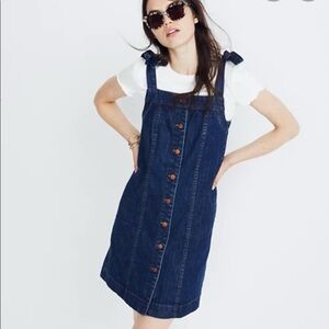 Madewell Denim Tie-Strap Mini Dress